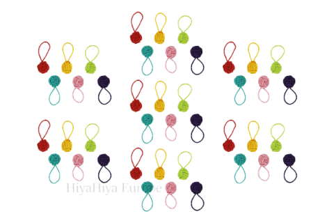 HiyaHiya - Colourful Yarn Ball Stitch Markers Bundle